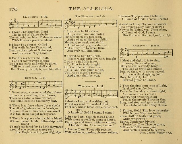 The Alleluia: a collection of hymns and tunes for the church scool, and the mid-week meeting page 170