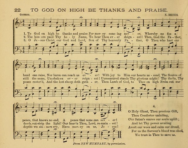 The Alleluia: a collection of hymns and tunes for the church scool, and the mid-week meeting page 22