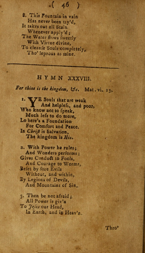 A Choice Collection of Hymns, in which are some never before printed page 44