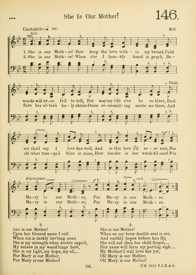 American Catholic Hymnal: an extensive collection of hymns, Latin chants, and sacred songs for church, school, and home, including Gregorian masses, vesper psalms, litanies... page 188