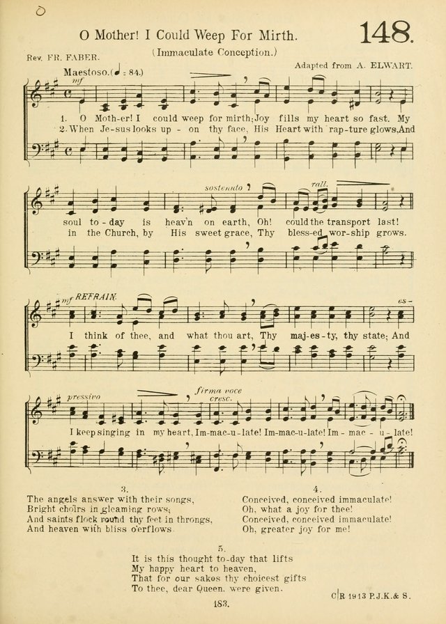 American Catholic Hymnal: an extensive collection of hymns, Latin chants, and sacred songs for church, school, and home, including Gregorian masses, vesper psalms, litanies... page 190