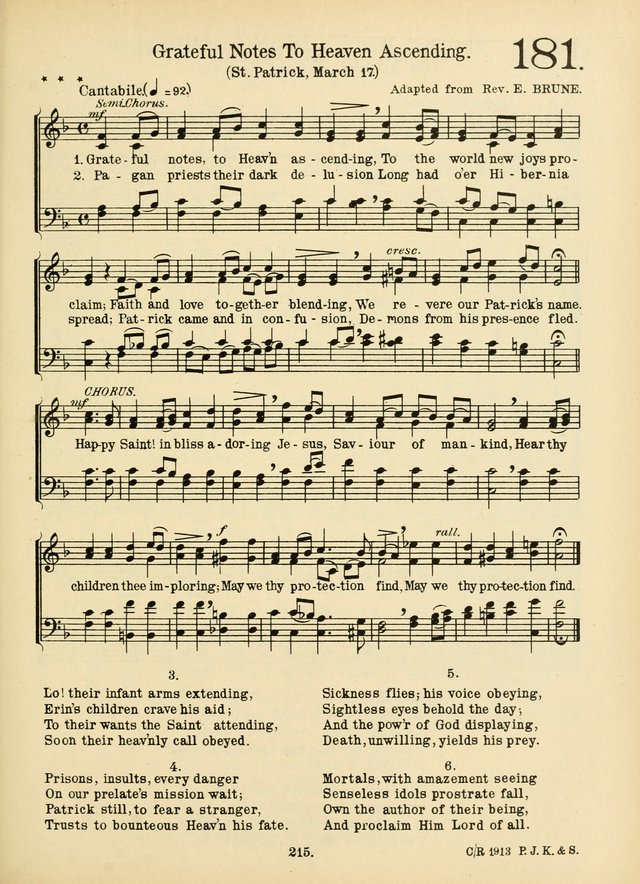 American Catholic Hymnal: an extensive collection of hymns, Latin chants, and sacred songs for church, school, and home, including Gregorian masses, vesper psalms, litanies... page 222