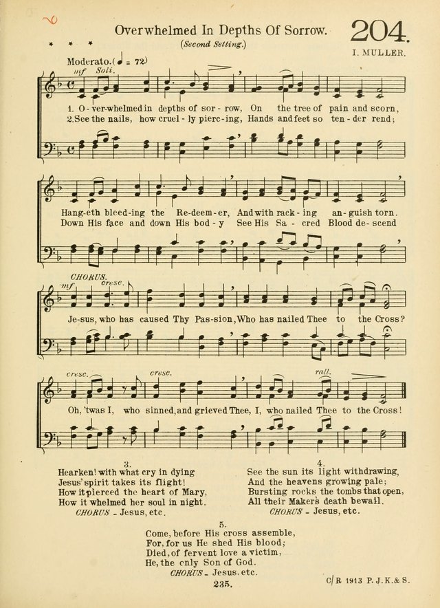 American Catholic Hymnal: an extensive collection of hymns, Latin chants, and sacred songs for church, school, and home, including Gregorian masses, vesper psalms, litanies... page 242