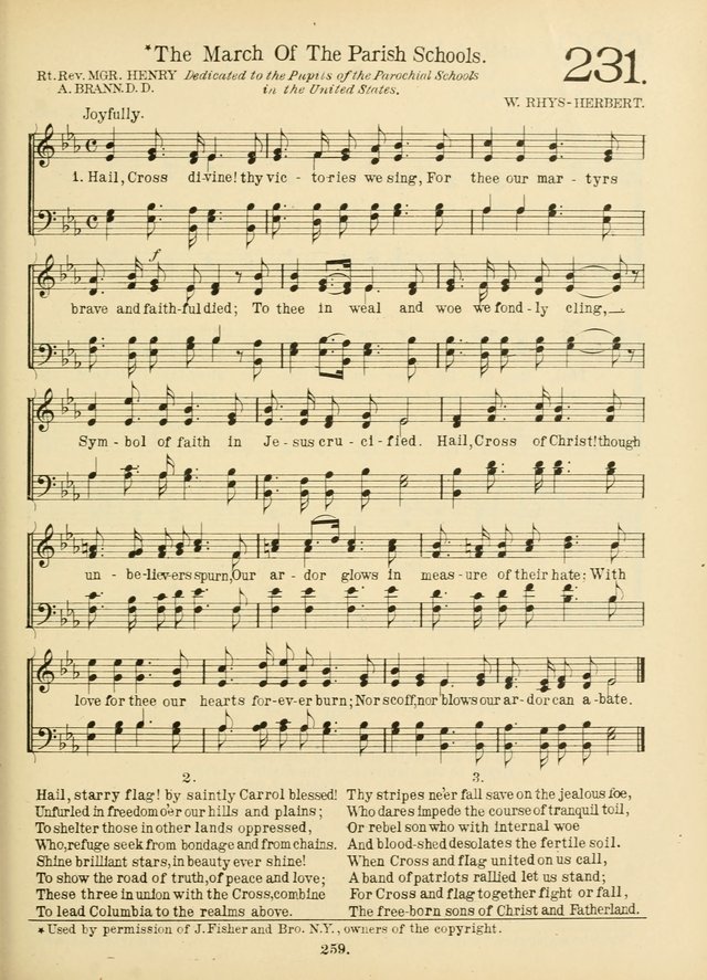 American Catholic Hymnal: an extensive collection of hymns, Latin chants, and sacred songs for church, school, and home, including Gregorian masses, vesper psalms, litanies... page 266
