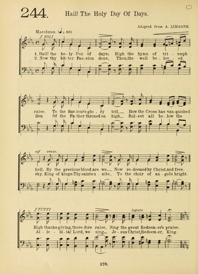 American Catholic Hymnal: an extensive collection of hymns, Latin chants, and sacred songs for church, school, and home, including Gregorian masses, vesper psalms, litanies... page 285