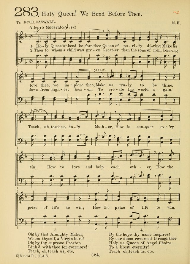 American Catholic Hymnal: an extensive collection of hymns, Latin chants, and sacred songs for church, school, and home, including Gregorian masses, vesper psalms, litanies... page 331