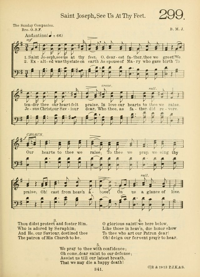 American Catholic Hymnal: an extensive collection of hymns, Latin chants, and sacred songs for church, school, and home, including Gregorian masses, vesper psalms, litanies... page 348