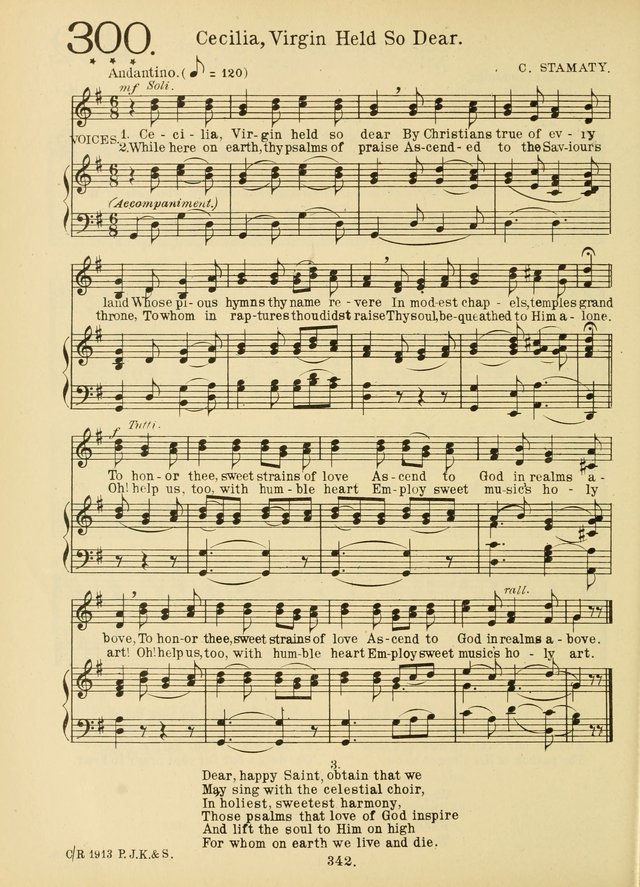 American Catholic Hymnal: an extensive collection of hymns, Latin chants, and sacred songs for church, school, and home, including Gregorian masses, vesper psalms, litanies... page 349