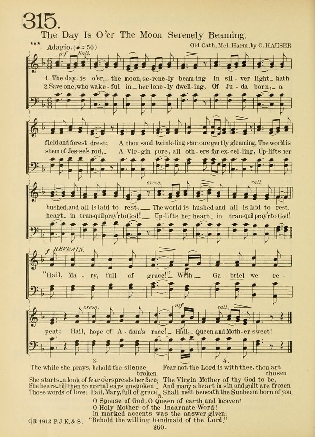 American Catholic Hymnal: an extensive collection of hymns, Latin chants, and sacred songs for church, school, and home, including Gregorian masses, vesper psalms, litanies... page 367