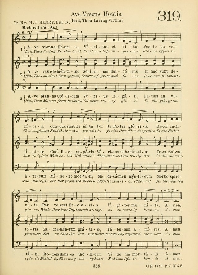 American Catholic Hymnal: an extensive collection of hymns, Latin chants, and sacred songs for church, school, and home, including Gregorian masses, vesper psalms, litanies... page 376