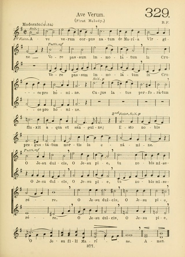 American Catholic Hymnal: an extensive collection of hymns, Latin chants, and sacred songs for church, school, and home, including Gregorian masses, vesper psalms, litanies... page 384