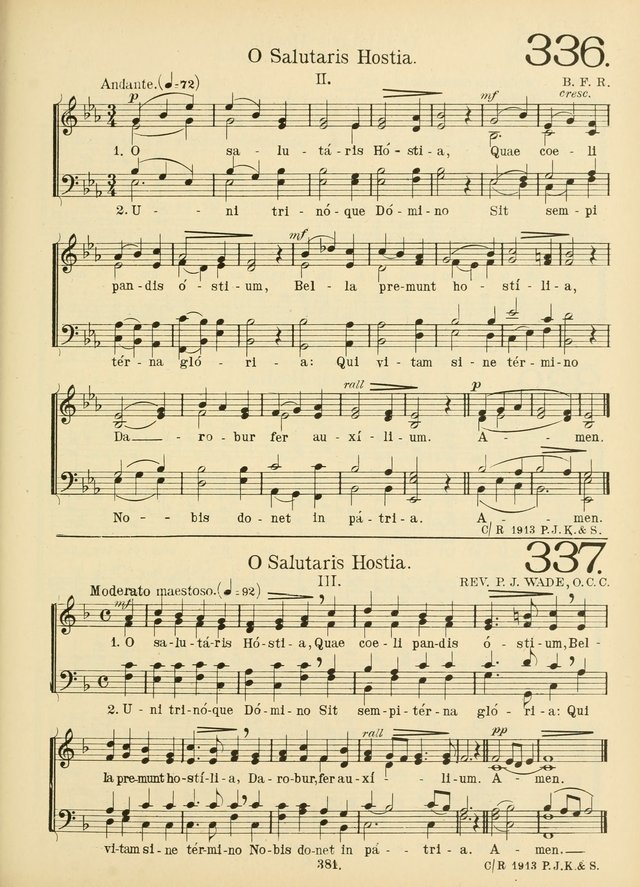 American Catholic Hymnal: an extensive collection of hymns, Latin chants, and sacred songs for church, school, and home, including Gregorian masses, vesper psalms, litanies... page 388