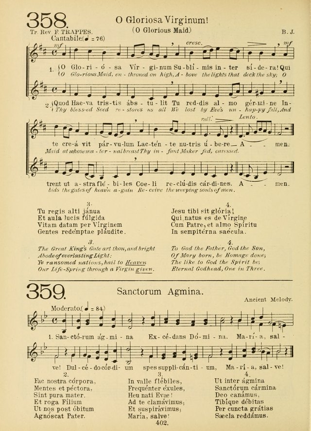 American Catholic Hymnal: an extensive collection of hymns, Latin chants, and sacred songs for church, school, and home, including Gregorian masses, vesper psalms, litanies... page 409