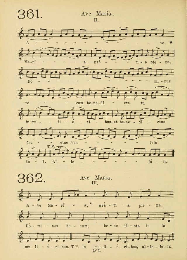 American Catholic Hymnal: an extensive collection of hymns, Latin chants, and sacred songs for church, school, and home, including Gregorian masses, vesper psalms, litanies... page 411