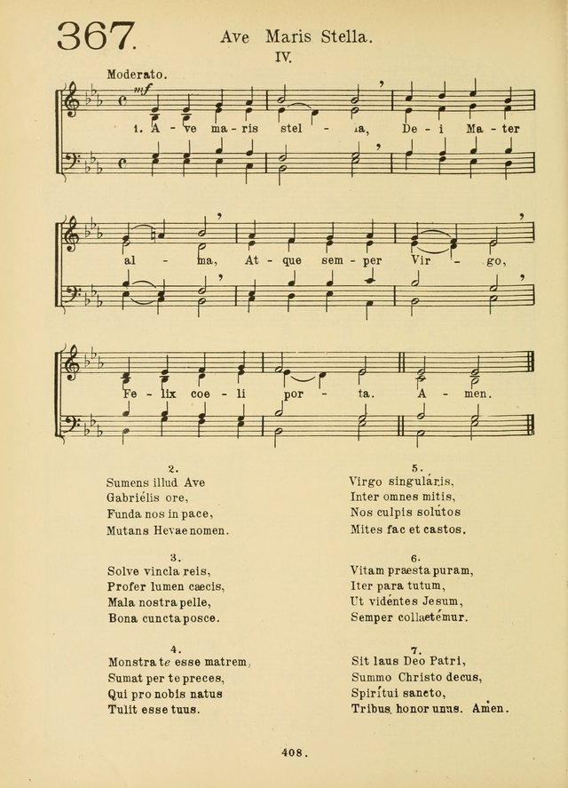 American Catholic Hymnal: an extensive collection of hymns, Latin chants, and sacred songs for church, school, and home, including Gregorian masses, vesper psalms, litanies... page 415