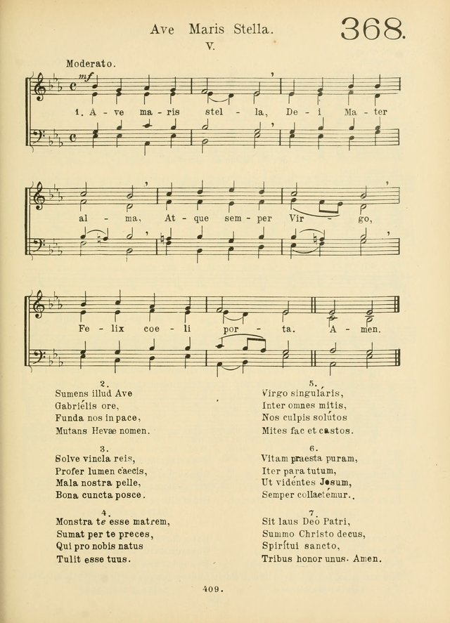 American Catholic Hymnal: an extensive collection of hymns, Latin chants, and sacred songs for church, school, and home, including Gregorian masses, vesper psalms, litanies... page 416
