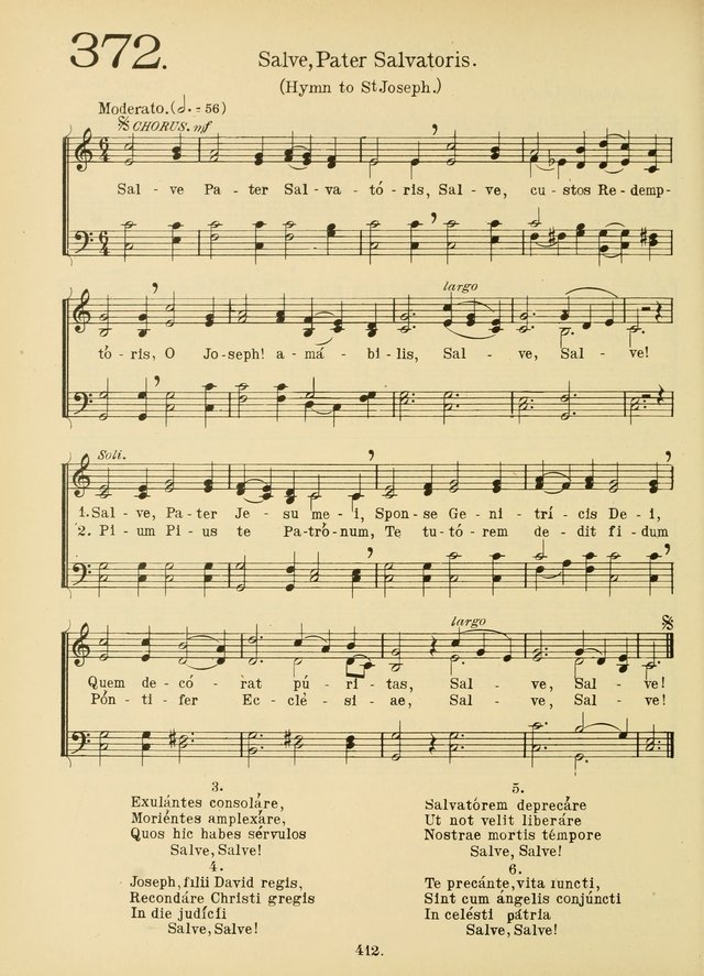 American Catholic Hymnal: an extensive collection of hymns, Latin chants, and sacred songs for church, school, and home, including Gregorian masses, vesper psalms, litanies... page 419