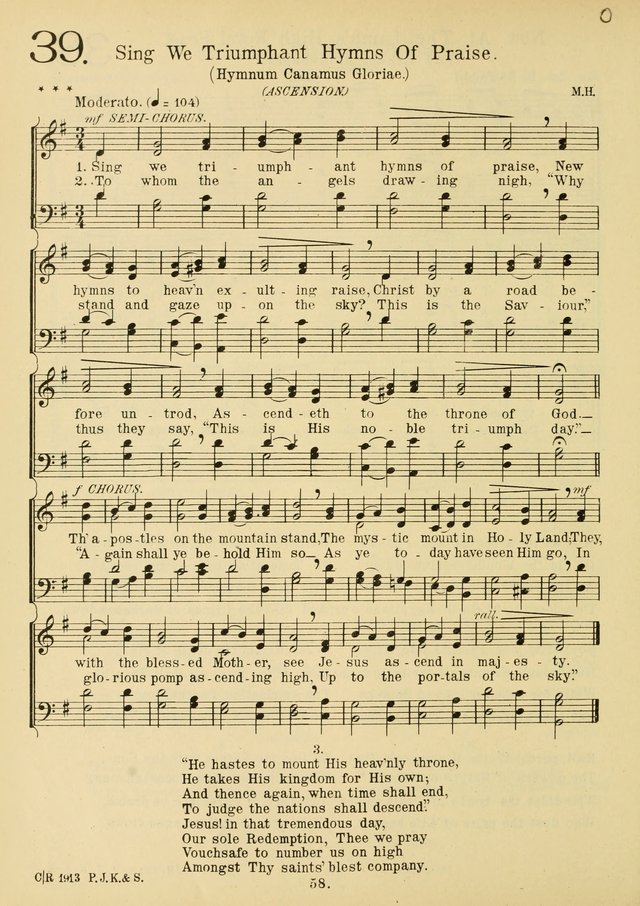 American Catholic Hymnal: an extensive collection of hymns, Latin chants, and sacred songs for church, school, and home, including Gregorian masses, vesper psalms, litanies... page 65