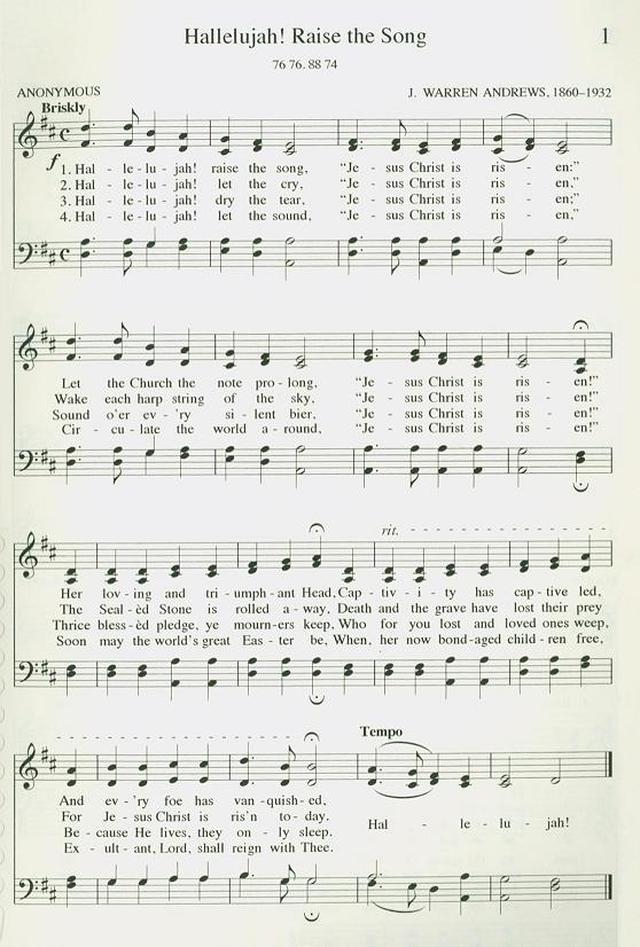AGO Founders Hymnal page 1