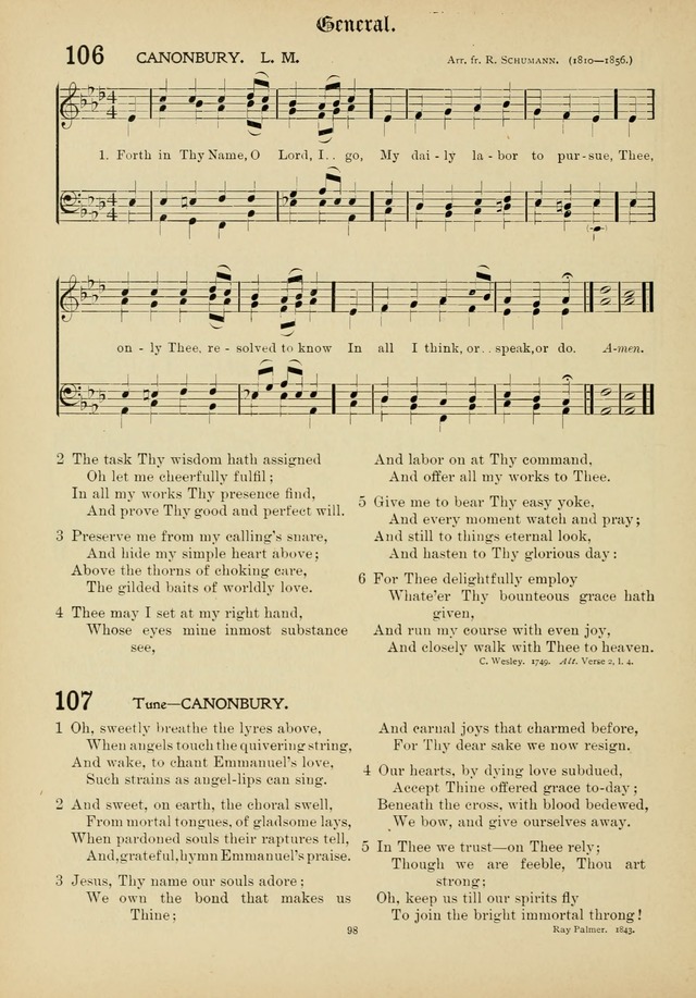 The Academic Hymnal page 99