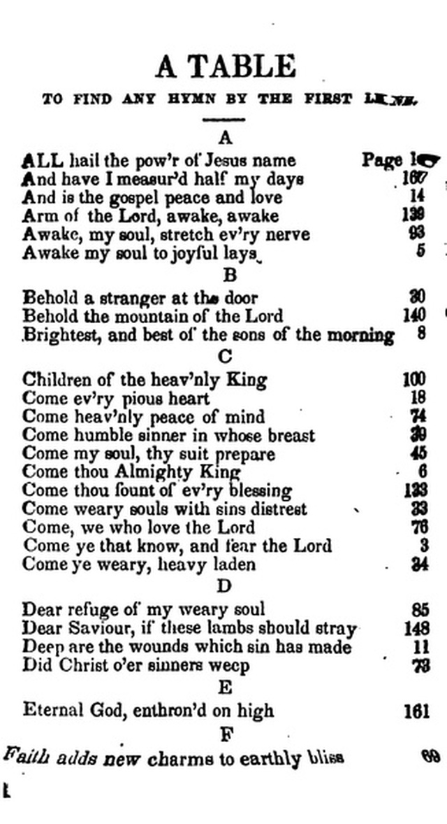 Additional Hymns, Adopted by the General Synod of the Reformed Dutch Church  in North America, at their Session June 1831. 2nd ed. page 149