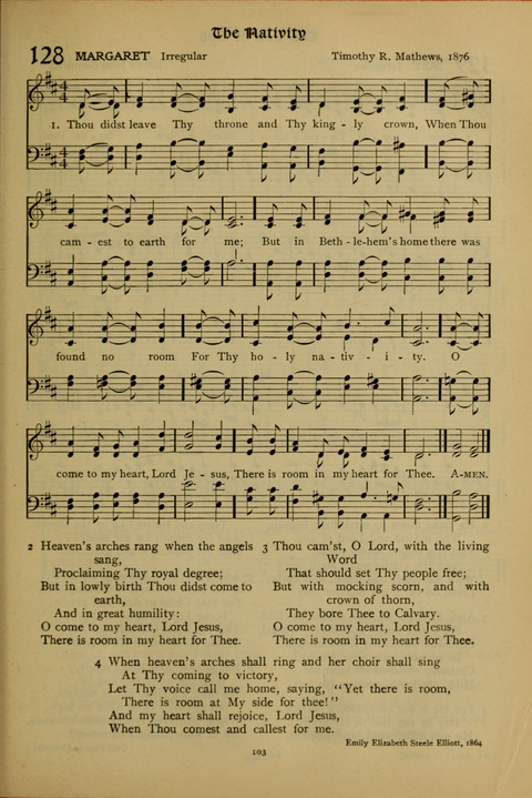 The American Hymnal for Chapel Service page 103
