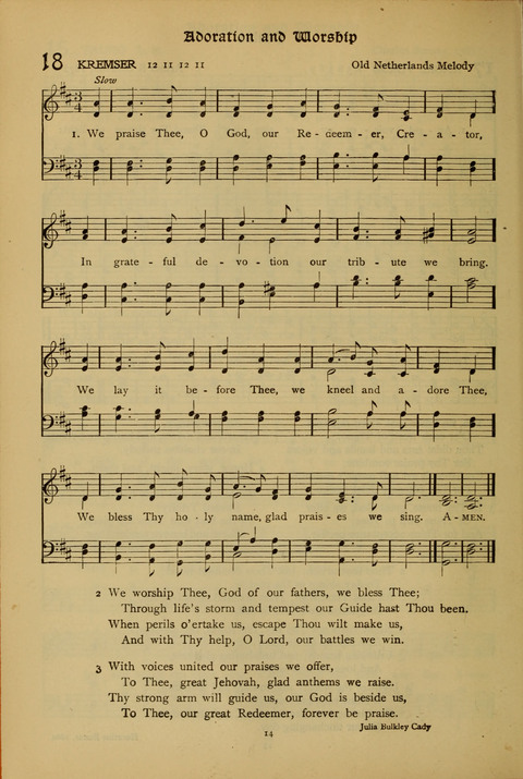 The American Hymnal for Chapel Service page 14