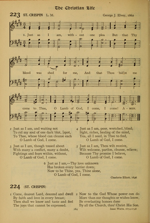 The American Hymnal for Chapel Service page 184