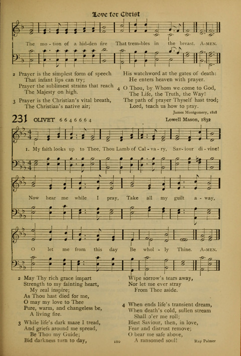 The American Hymnal for Chapel Service page 189