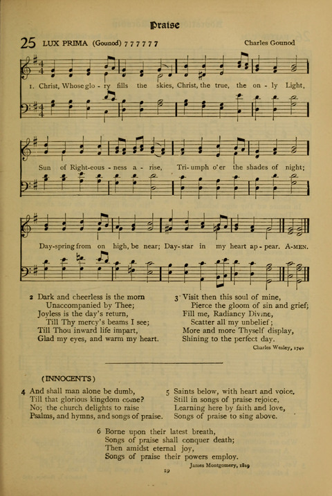 The American Hymnal for Chapel Service page 19