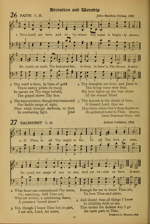 The American Hymnal for Chapel Service page 20