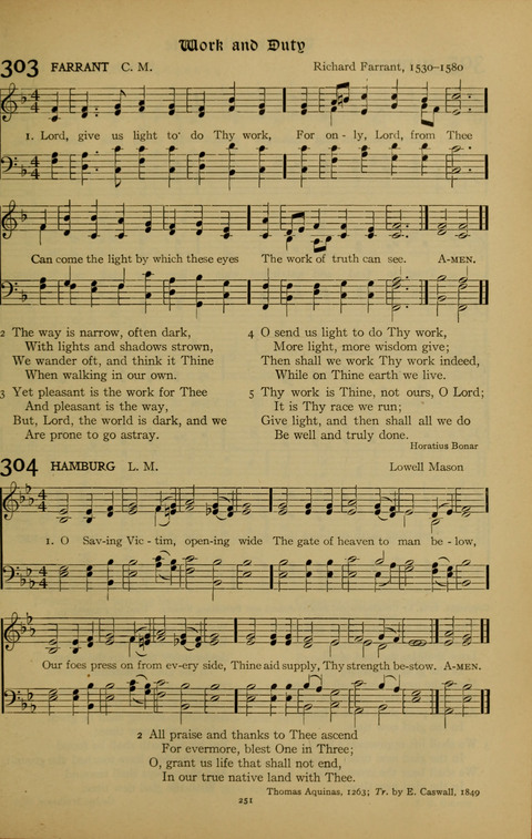The American Hymnal for Chapel Service page 251