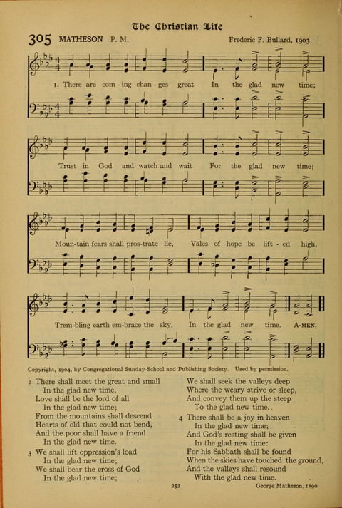 The American Hymnal for Chapel Service page 252