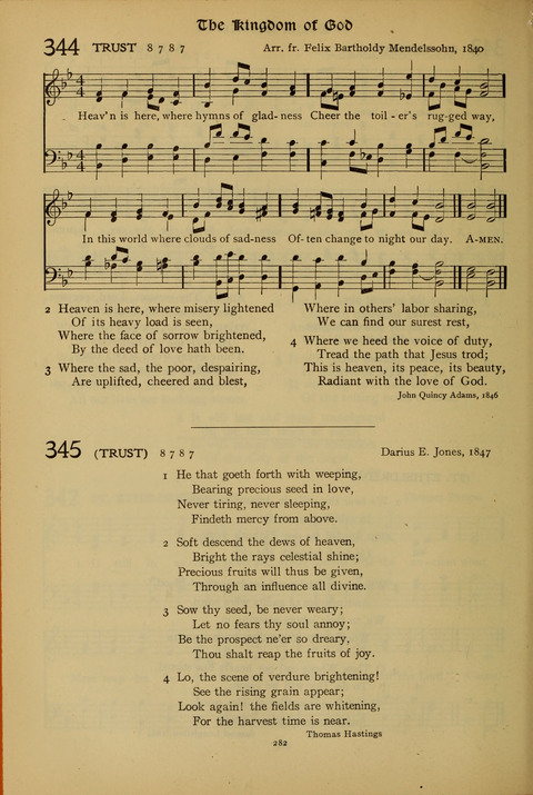 The American Hymnal for Chapel Service page 282