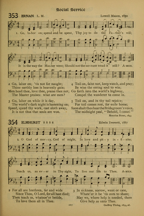 The American Hymnal for Chapel Service page 287