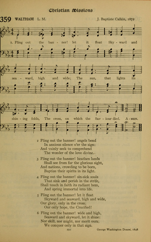 The American Hymnal for Chapel Service page 291