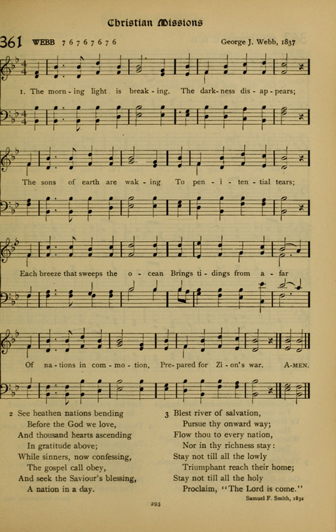 The American Hymnal for Chapel Service page 293