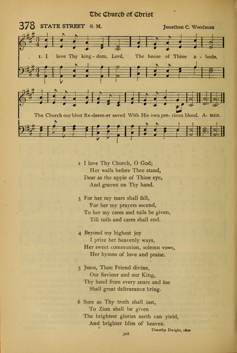 The American Hymnal for Chapel Service page 308