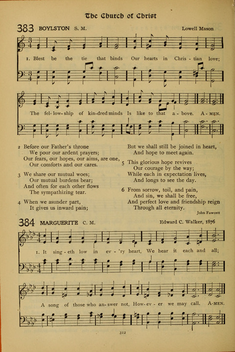 The American Hymnal for Chapel Service page 312