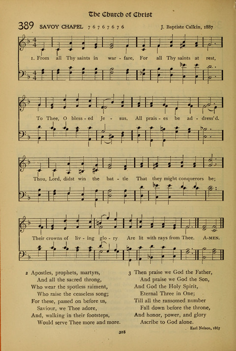 The American Hymnal for Chapel Service page 318