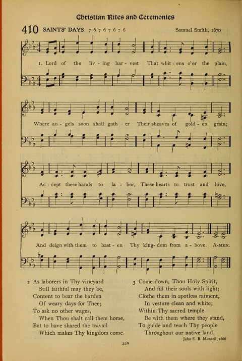 The American Hymnal for Chapel Service page 340