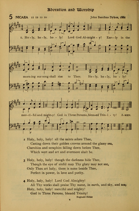 The American Hymnal for Chapel Service page 4