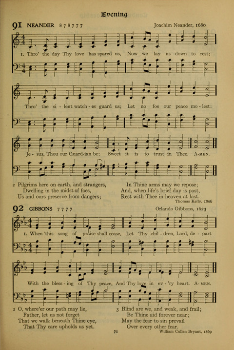 The American Hymnal for Chapel Service page 71