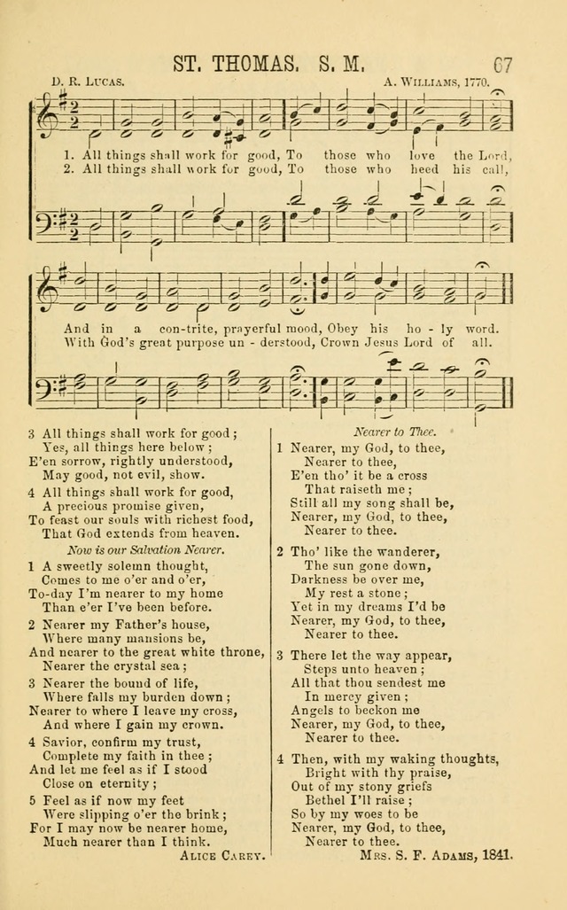 Apostolic Hymns and Songs: a collection of hymns and songs, both new and old, for the church, protracted meetings, and the Sunday school page 67