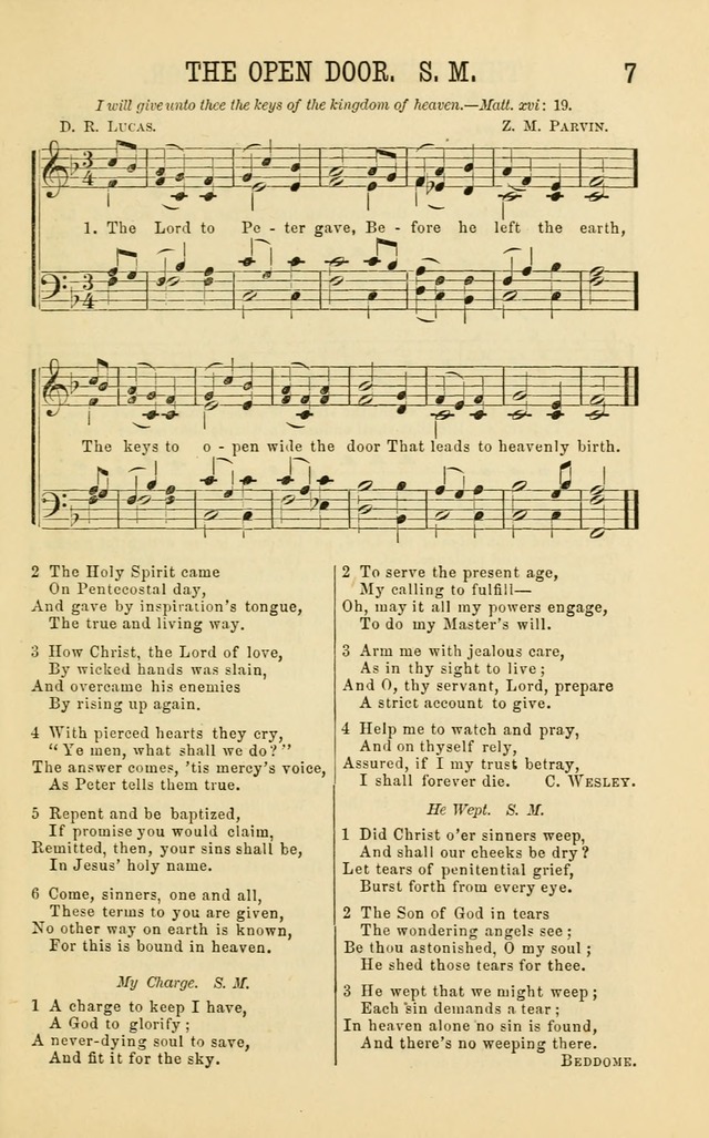 Apostolic Hymns and Songs: a collection of hymns and songs, both new and old, for the church, protracted meetings, and the Sunday school page 7