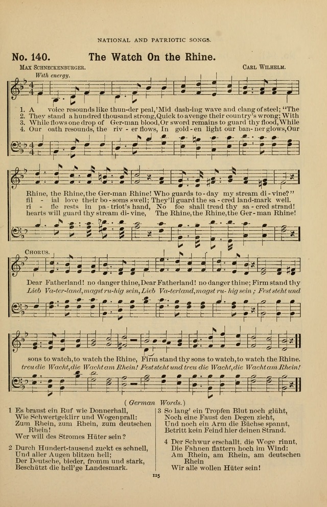 The Assembly Hymn and Song Collection: designed for use in chapel, assembly, convocation, or general exercises of schools, normals, colleges and universities. (3rd ed.) page 125