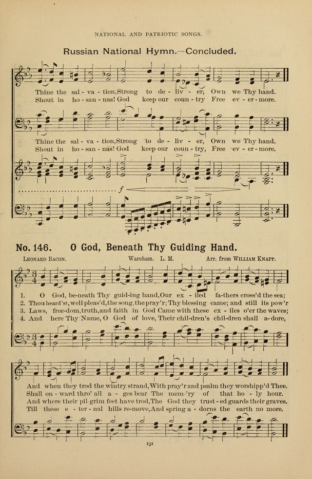 The Assembly Hymn and Song Collection: designed for use in chapel, assembly, convocation, or general exercises of schools, normals, colleges and universities. (3rd ed.) page 131