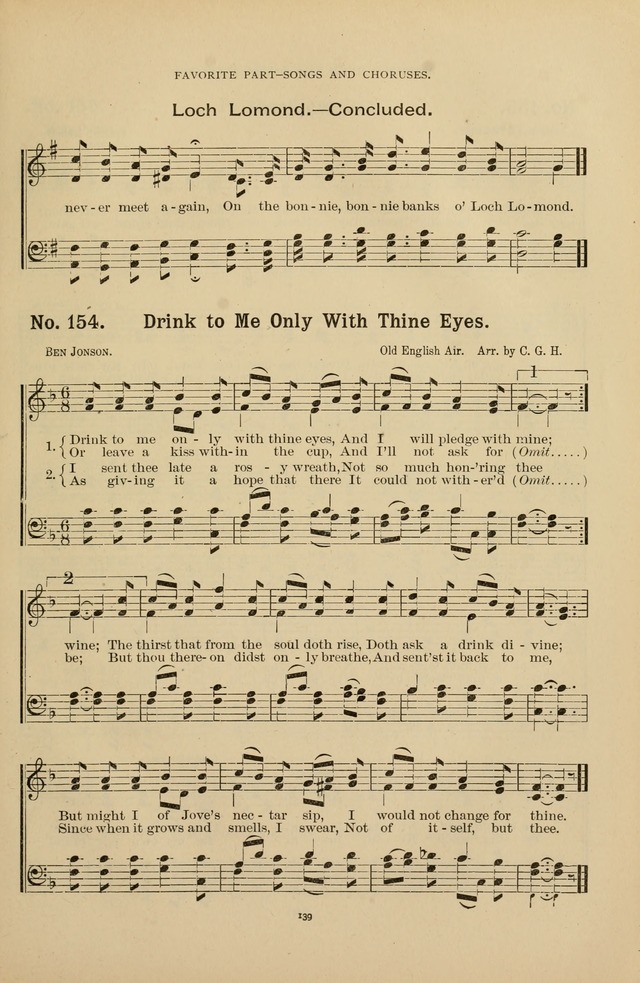 The Assembly Hymn and Song Collection: designed for use in chapel, assembly, convocation, or general exercises of schools, normals, colleges and universities. (3rd ed.) page 139