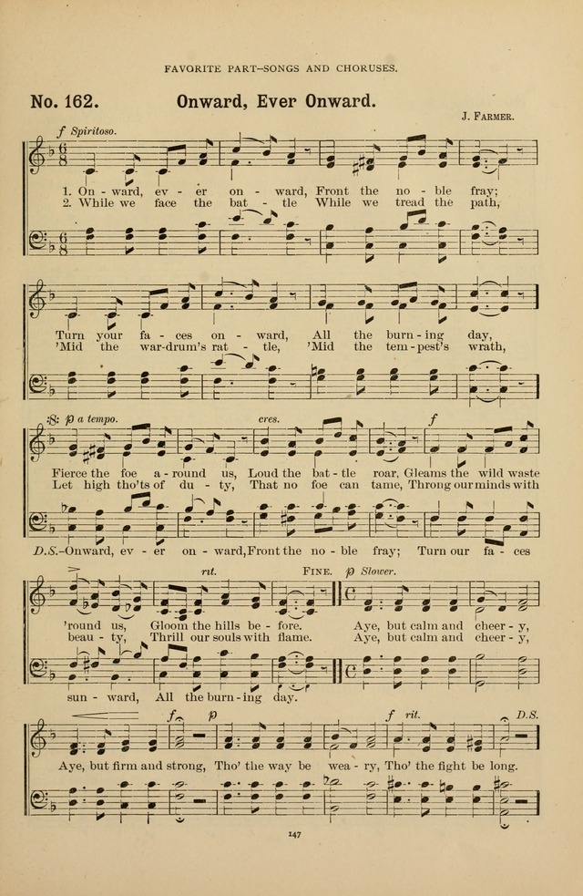 The Assembly Hymn and Song Collection: designed for use in chapel, assembly, convocation, or general exercises of schools, normals, colleges and universities. (3rd ed.) page 147