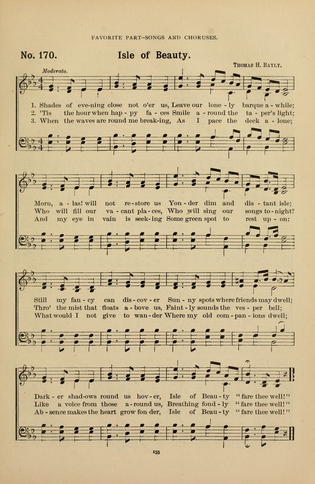 The Assembly Hymn and Song Collection: designed for use in chapel, assembly, convocation, or general exercises of schools, normals, colleges and universities. (3rd ed.) page 153